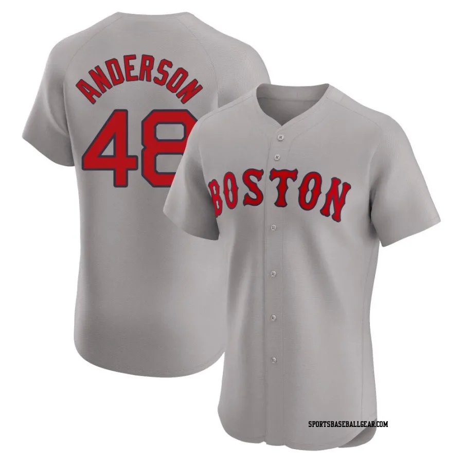 Chase Anderson Men's Boston Red Sox Gray Elite Road Jersey