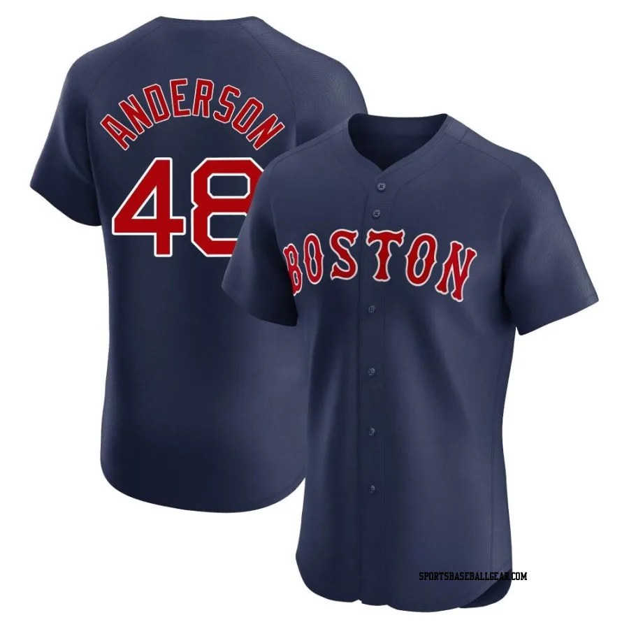 Chase Anderson Men's Boston Red Sox Navy Elite Alternate Jersey