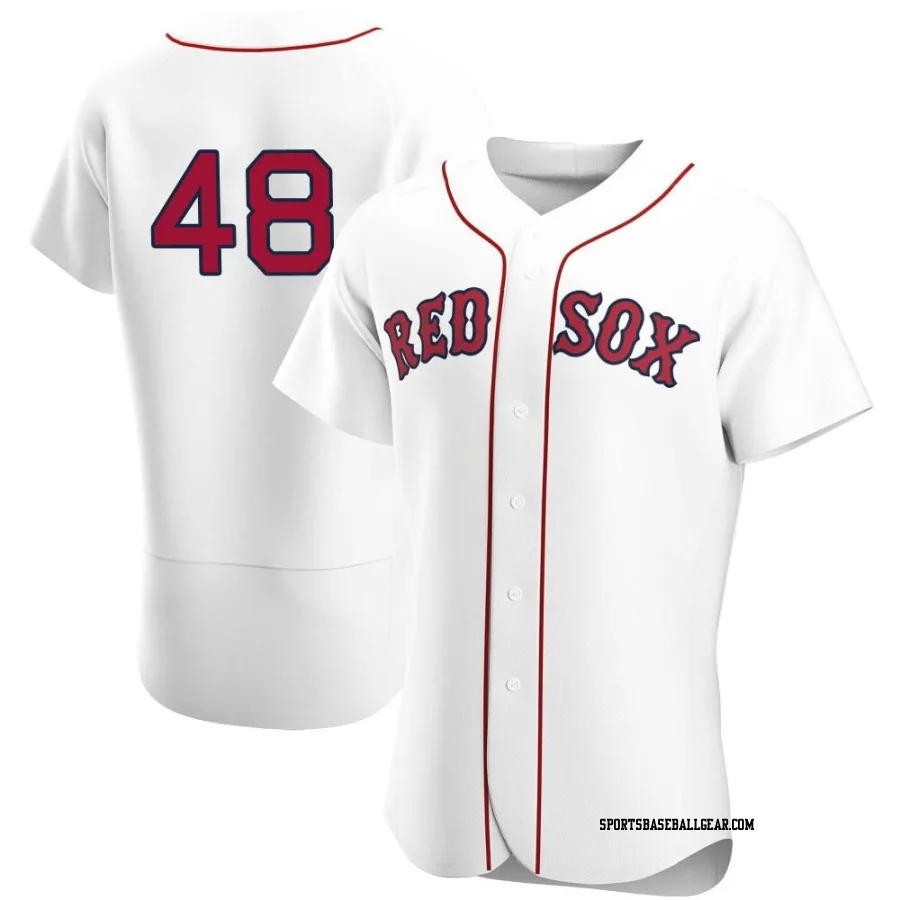 Chase Anderson Men's Boston Red Sox White Authentic Home Team Jersey