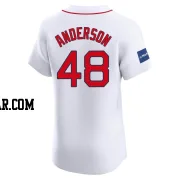 Chase Anderson Men's Boston Red Sox White Elite Home Patch Jersey