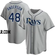 Chase Anderson Men's Tampa Bay Rays Gray Replica Road Jersey