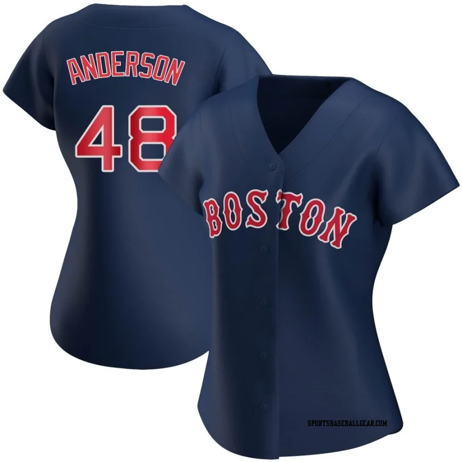 Chase Anderson Women's Boston Red Sox Navy Authentic Alternate Jersey