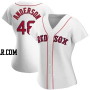 Chase Anderson Women's Boston Red Sox White Authentic Home Jersey