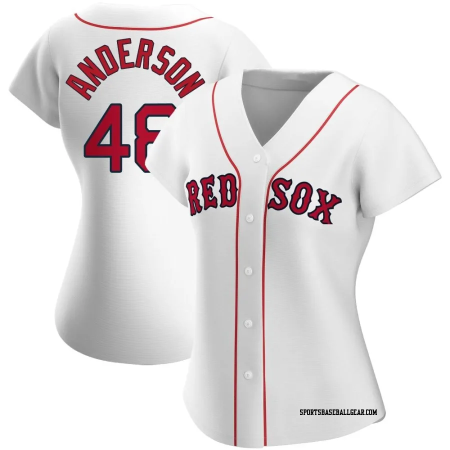 Chase Anderson Women's Boston Red Sox White Authentic Home Jersey