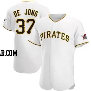 Chase De Jong Men's Pittsburgh Pirates White Authentic Home Jersey