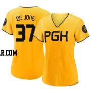 Chase De Jong Women's Pittsburgh Pirates Gold Authentic 2023 City Connect Jersey