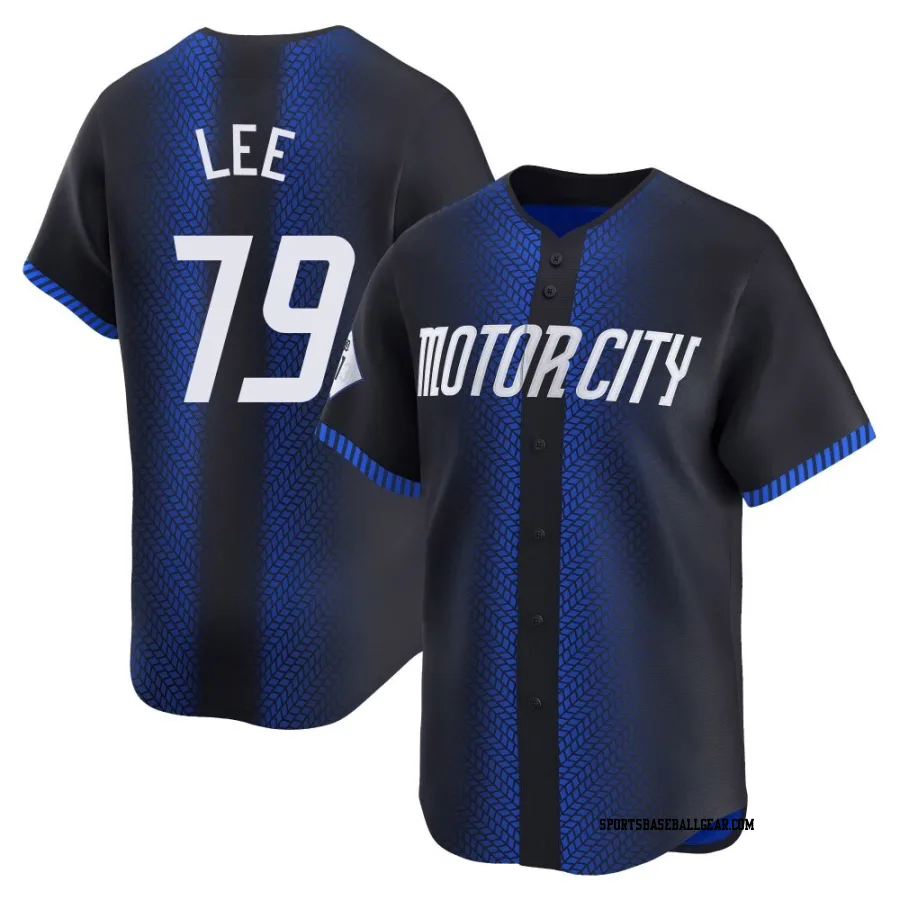 Chase Lee Men's Detroit Tigers Blue Limited 2024 City Connect Jersey