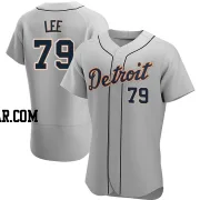 Chase Lee Men's Detroit Tigers Gray Authentic Road Jersey