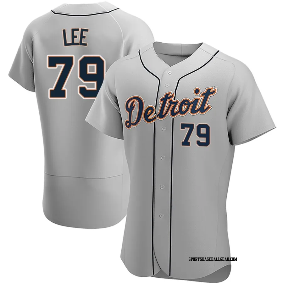 Chase Lee Men's Detroit Tigers Gray Authentic Road Jersey