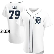 Chase Lee Men's Detroit Tigers White Authentic Home Jersey