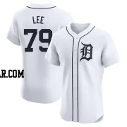 Chase Lee Men's Detroit Tigers White Elite Home Jersey