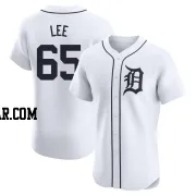 Chase Lee Men's Detroit Tigers White Elite Home Jersey