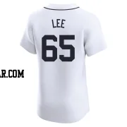 Chase Lee Men's Detroit Tigers White Elite Home Jersey