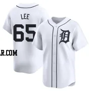 Chase Lee Men's Detroit Tigers White Limited Home Jersey