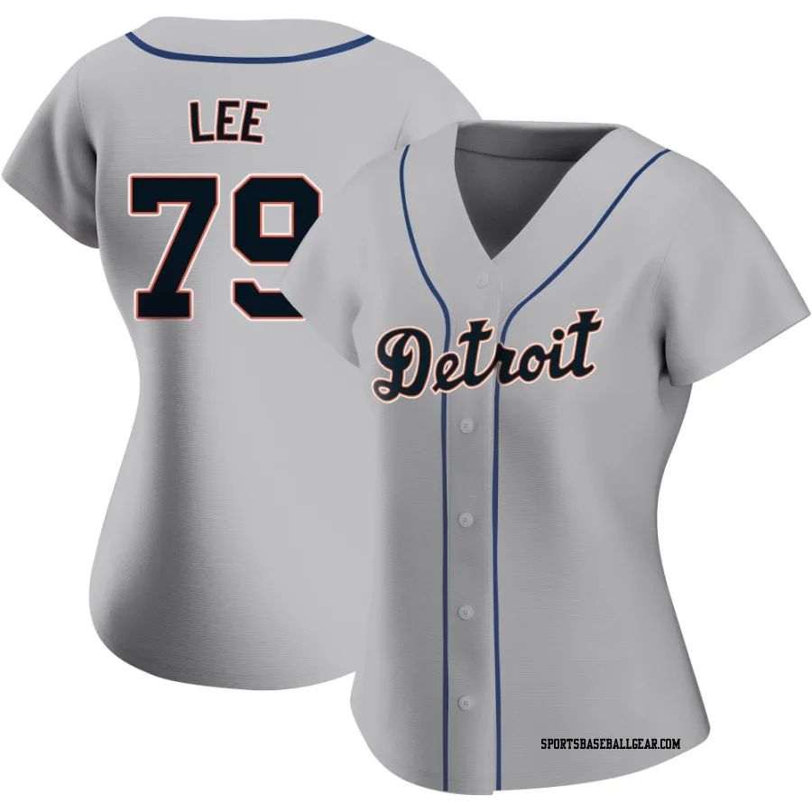 Chase Lee Women's Detroit Tigers Gray Authentic Road Jersey