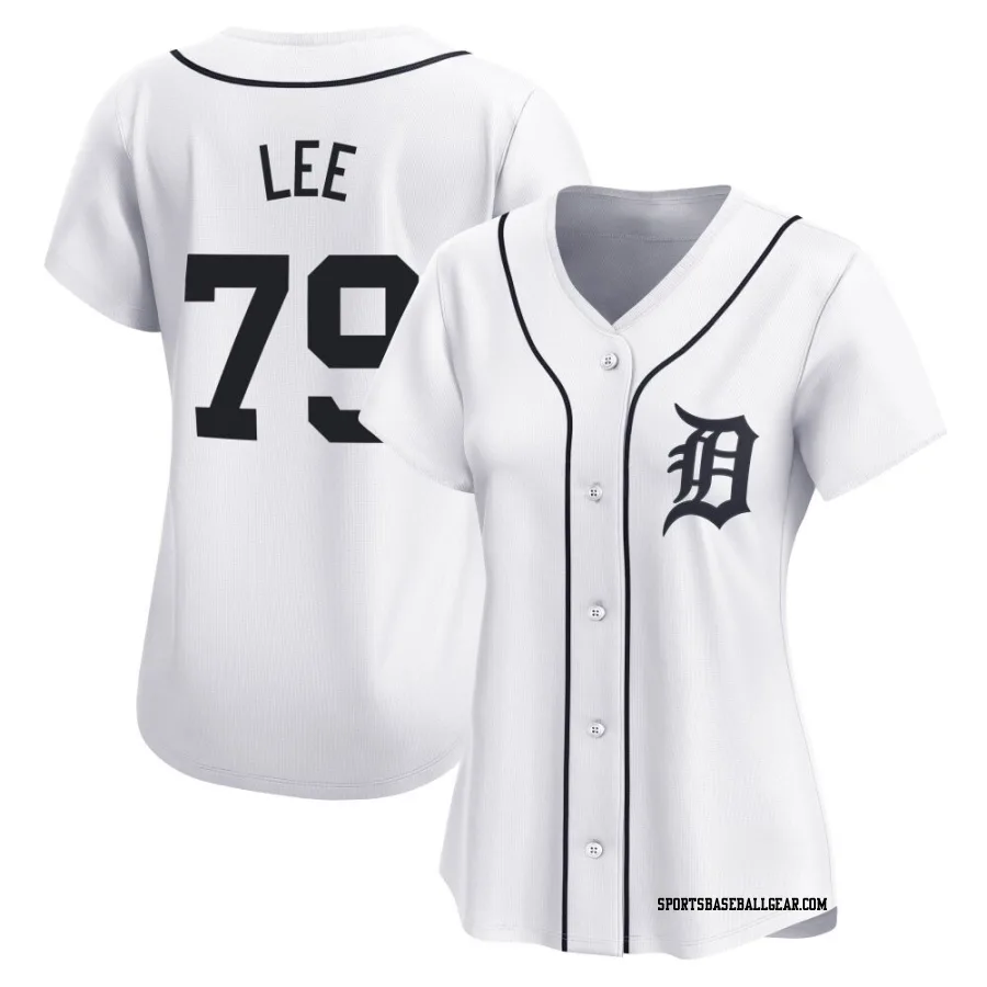 Chase Lee Women's Detroit Tigers White Limited Home Jersey