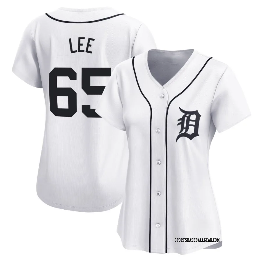 Chase Lee Women's Detroit Tigers White Limited Home Jersey