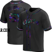 Chase Shugart Men's Boston Red Sox Black Holographic Replica Alternate Jersey