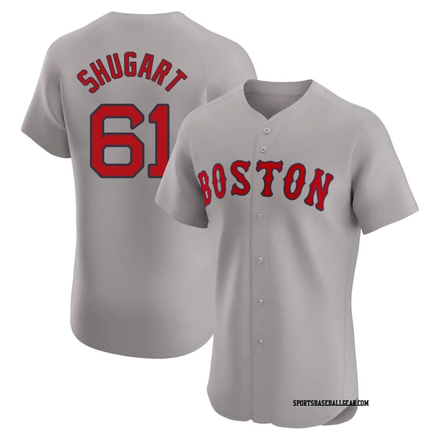 Chase Shugart Men's Boston Red Sox Gray Elite Road Jersey