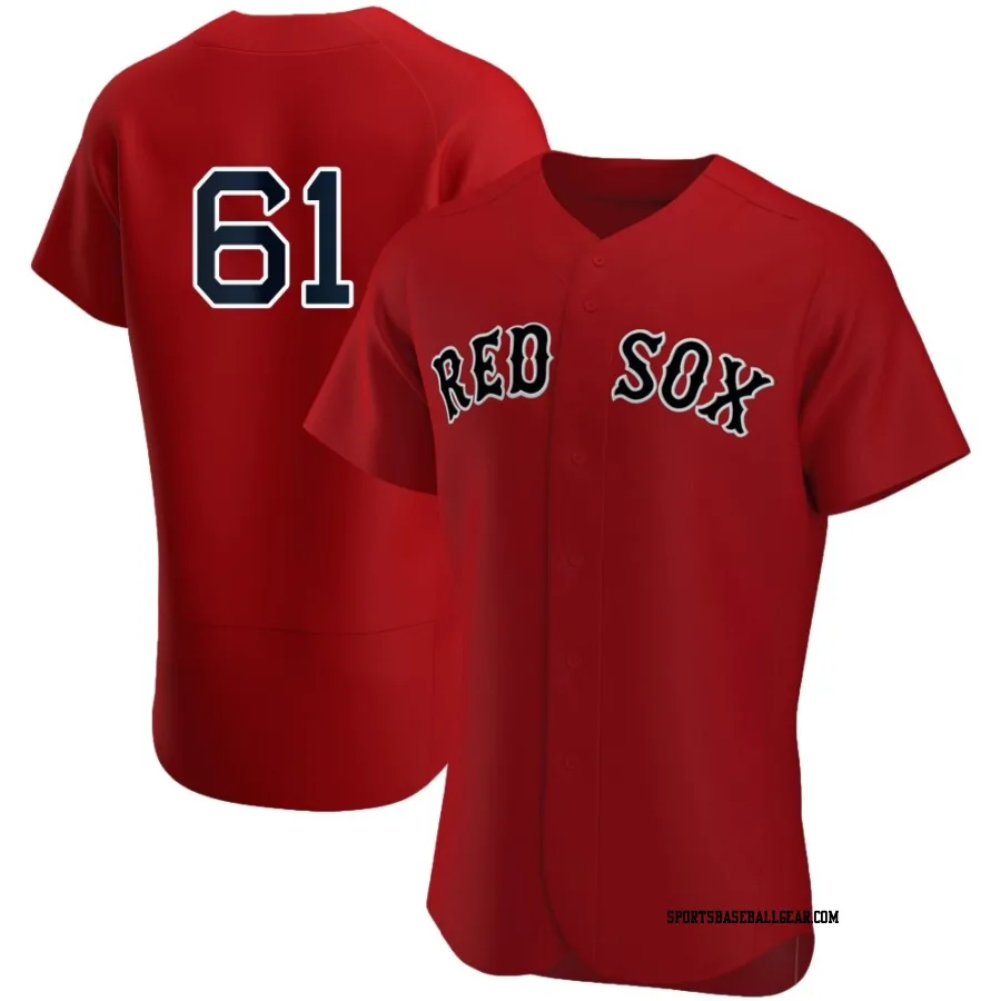 Chase Shugart Men's Boston Red Sox Red Authentic Alternate Team Jersey