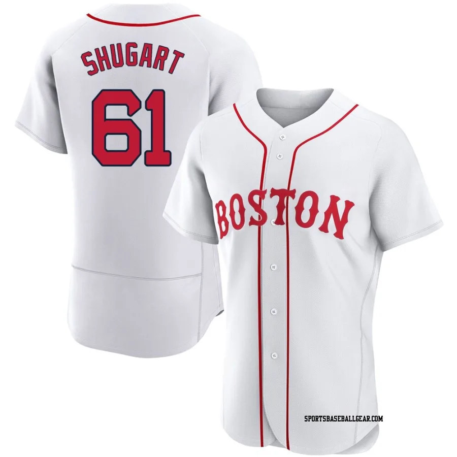 Chase Shugart Men's Boston Red Sox White Authentic 2021 Patriots' Day Jersey