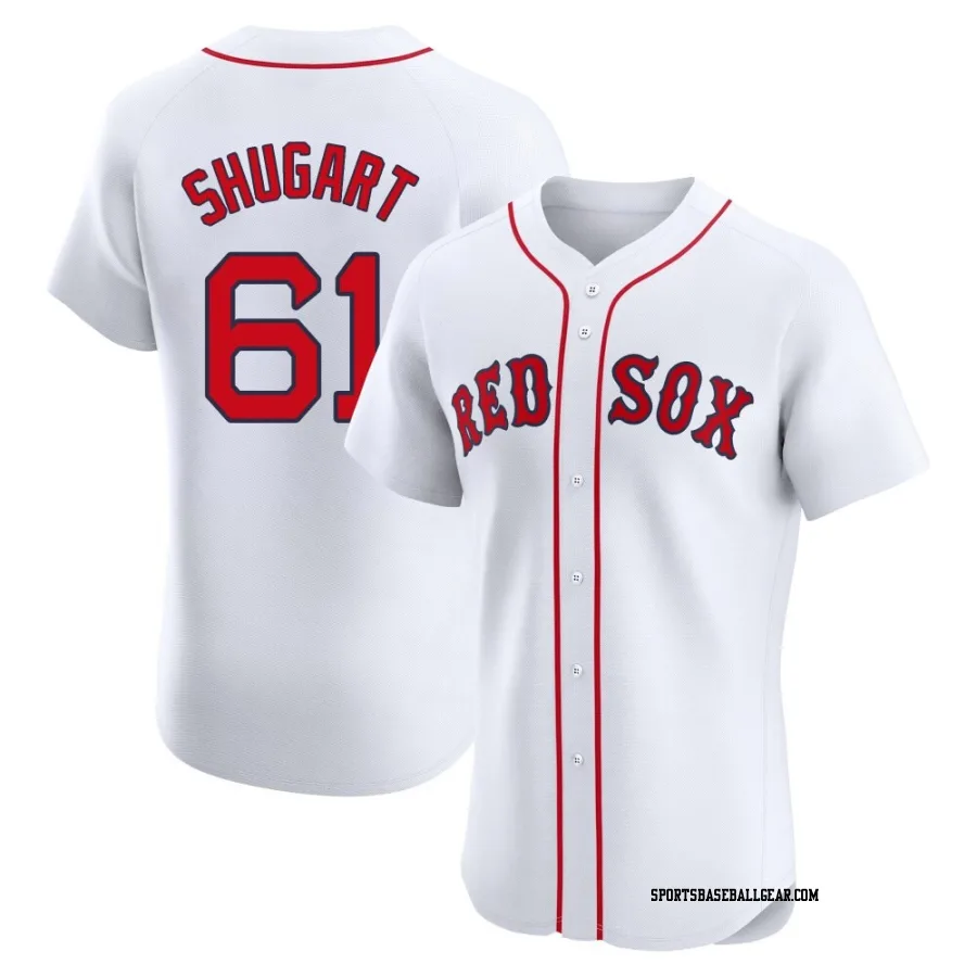 Chase Shugart Men's Boston Red Sox White Elite Home Patch Jersey