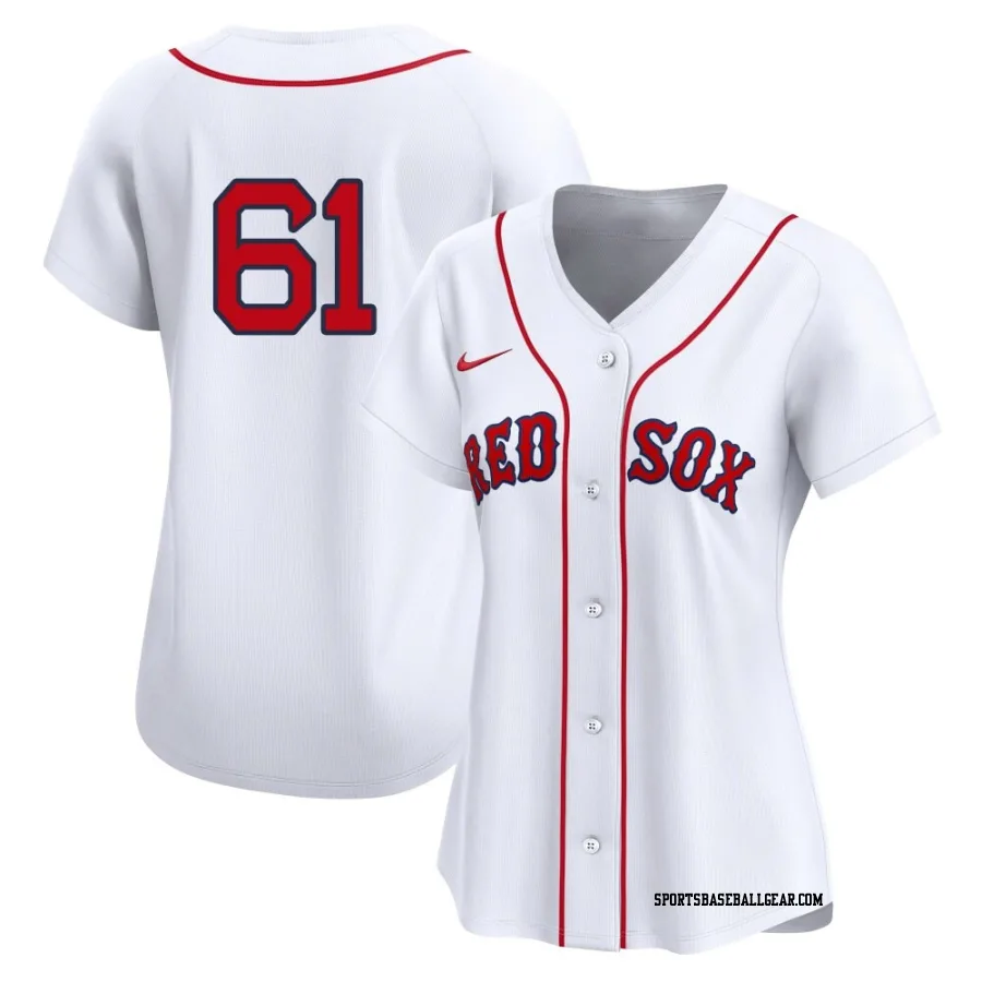 Chase Shugart Women's Boston Red Sox White Limited 2nd Home Jersey