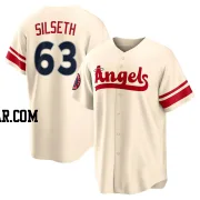 Chase Silseth Men's Los Angeles Angels Cream Replica 2022 City Connect Jersey