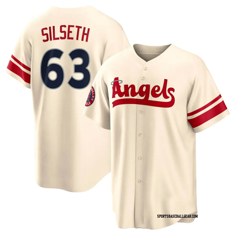 Chase Silseth Men's Los Angeles Angels Cream Replica 2022 City Connect Jersey