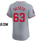 Chase Silseth Men's Los Angeles Angels Gray Elite Road Jersey