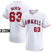 Chase Silseth Men's Los Angeles Angels White Elite Home Jersey