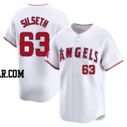 Chase Silseth Men's Los Angeles Angels White Limited Home Jersey