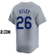 Chase Utley Men's Los Angeles Dodgers Gray Limited Away Jersey