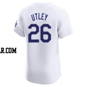 Chase Utley Men's Los Angeles Dodgers White Elite Home Jersey