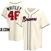 Chase Whitley Men's Atlanta Braves Cream Replica Alternate Jersey