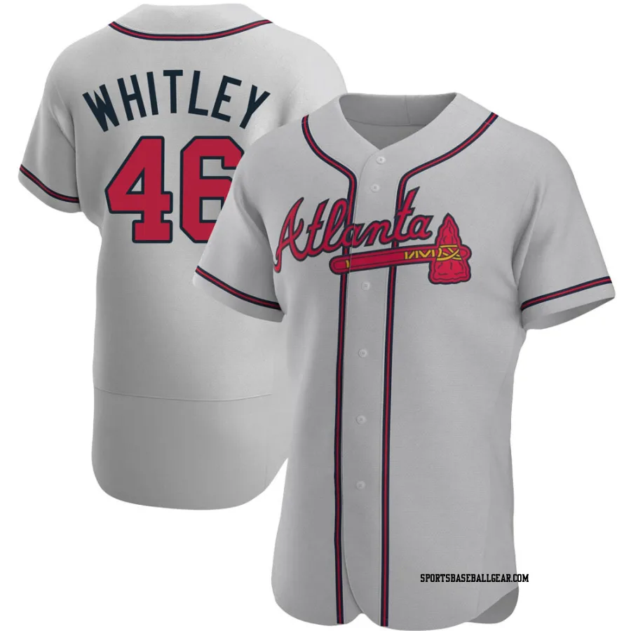 Chase Whitley Men's Atlanta Braves Gray Authentic Road Jersey