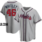 Chase Whitley Men's Atlanta Braves Gray Replica Road Jersey