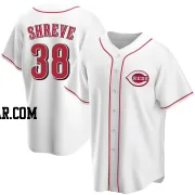 Chasen Shreve Men's Cincinnati Reds White Replica Home Jersey