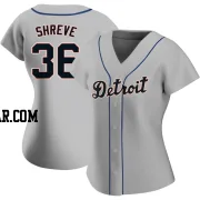 Chasen Shreve Women's Detroit Tigers Gray Authentic Road Jersey