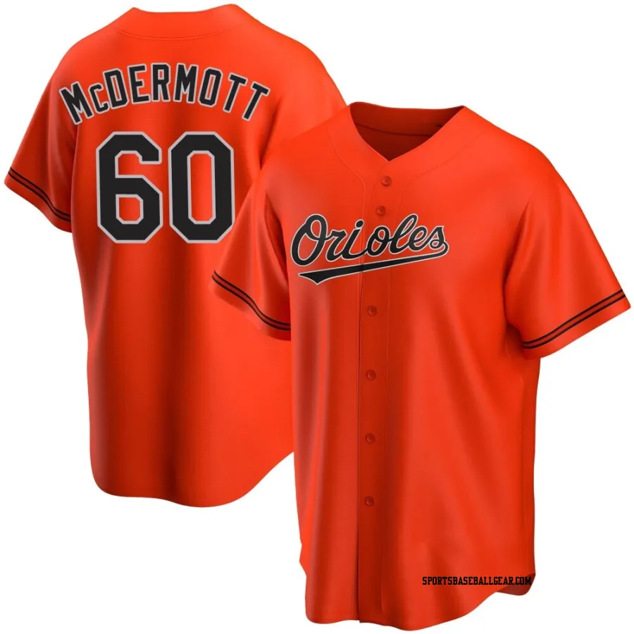 Chayce McDermott Men's Baltimore Orioles Orange Replica Alternate Jersey