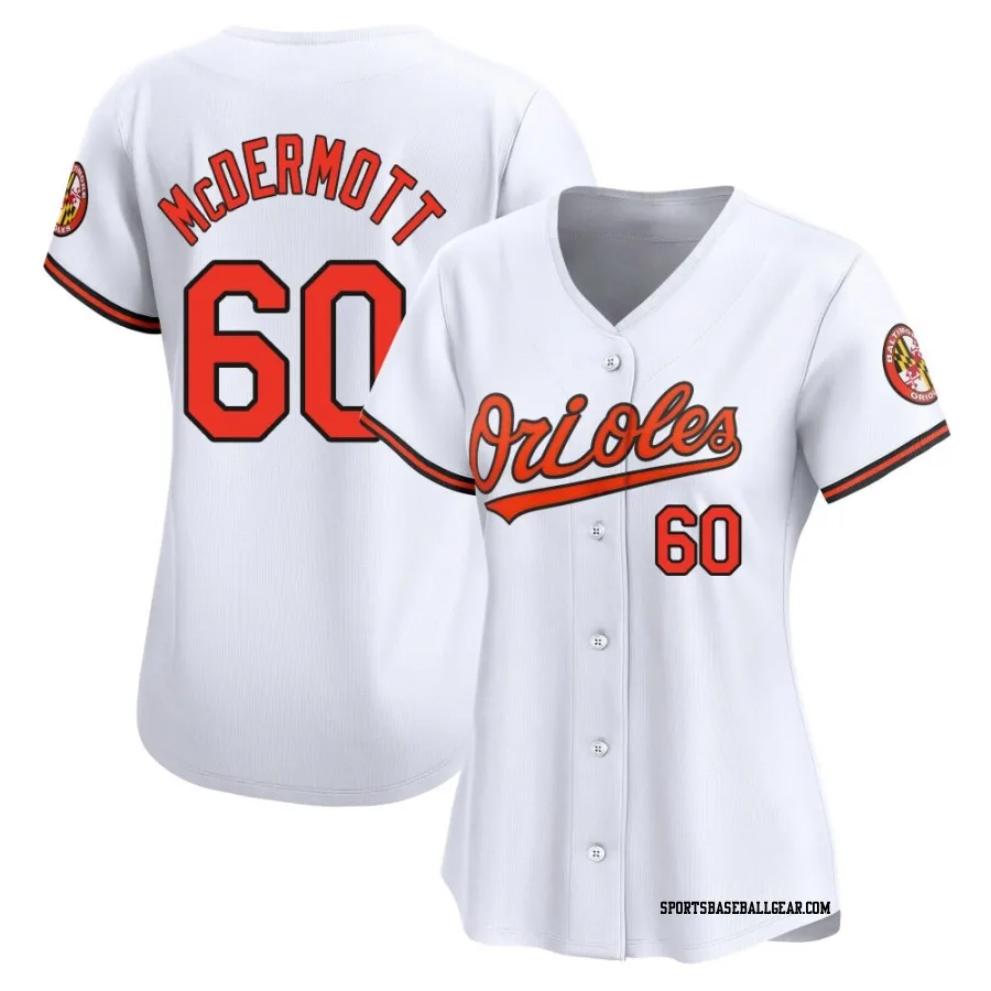 Chayce McDermott Women's Baltimore Orioles White Limited Home Jersey