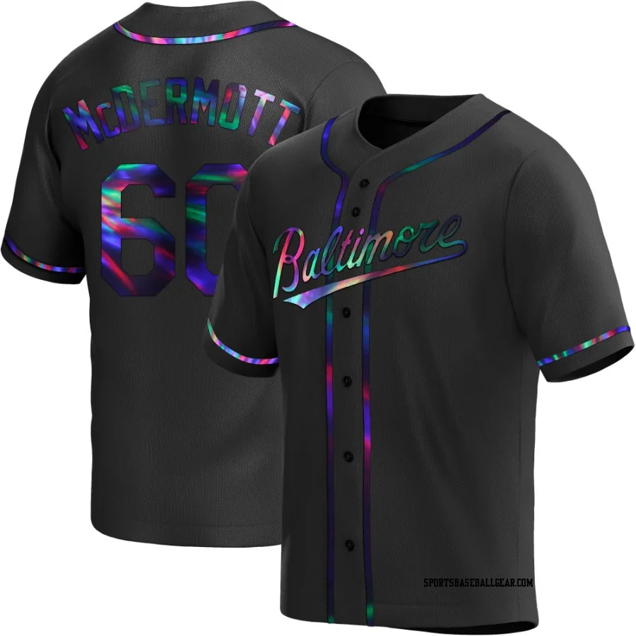 Chayce McDermott Youth Baltimore Orioles Black Holographic Replica Alternate Jersey