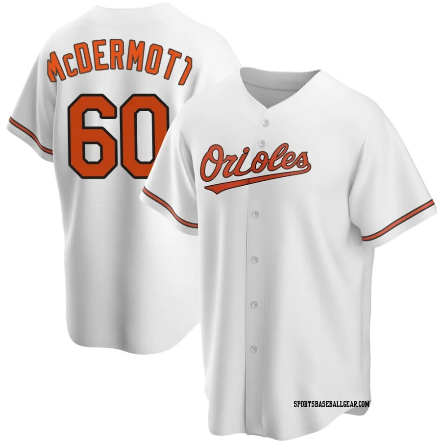 Chayce McDermott Youth Baltimore Orioles White Replica Home Jersey