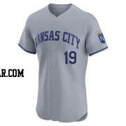 Cheslor Cuthbert Men's Kansas City Royals Gray Elite Road Jersey