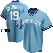 Cheslor Cuthbert Men's Kansas City Royals Light Blue Replica Road Cooperstown Collection Jersey