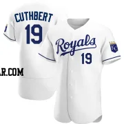 Cheslor Cuthbert Men's Kansas City Royals White Authentic Home Jersey