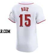 Chico Ruiz Men's Cincinnati Reds White Elite Home Jersey