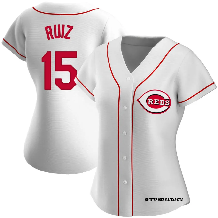 Chico Ruiz Women's Cincinnati Reds White Replica Home Jersey