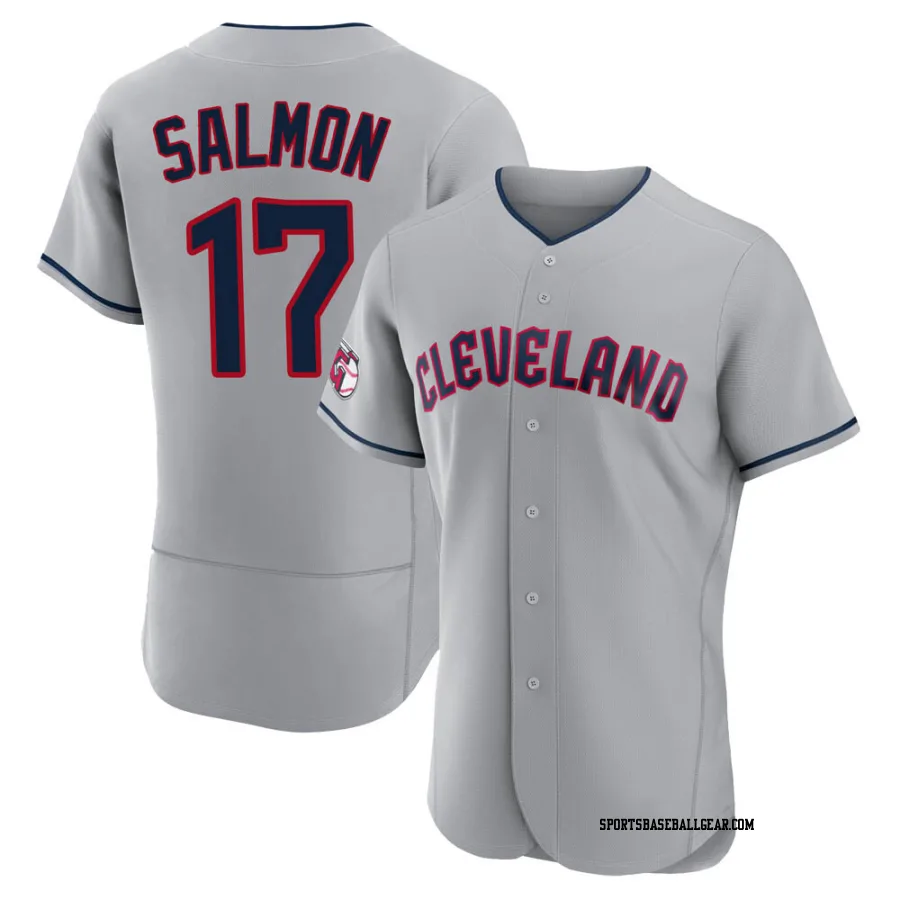 Chico Salmon Men's Cleveland Guardians Gray Authentic Road Jersey