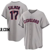 Chico Salmon Men's Cleveland Guardians Gray Replica Road Jersey